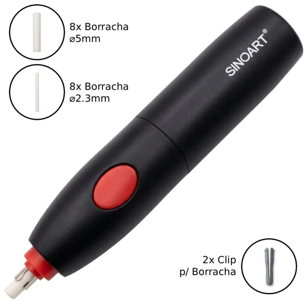 BORRACHA ELETRICA PARA DESENHO SINOART C/16 REFILS A298