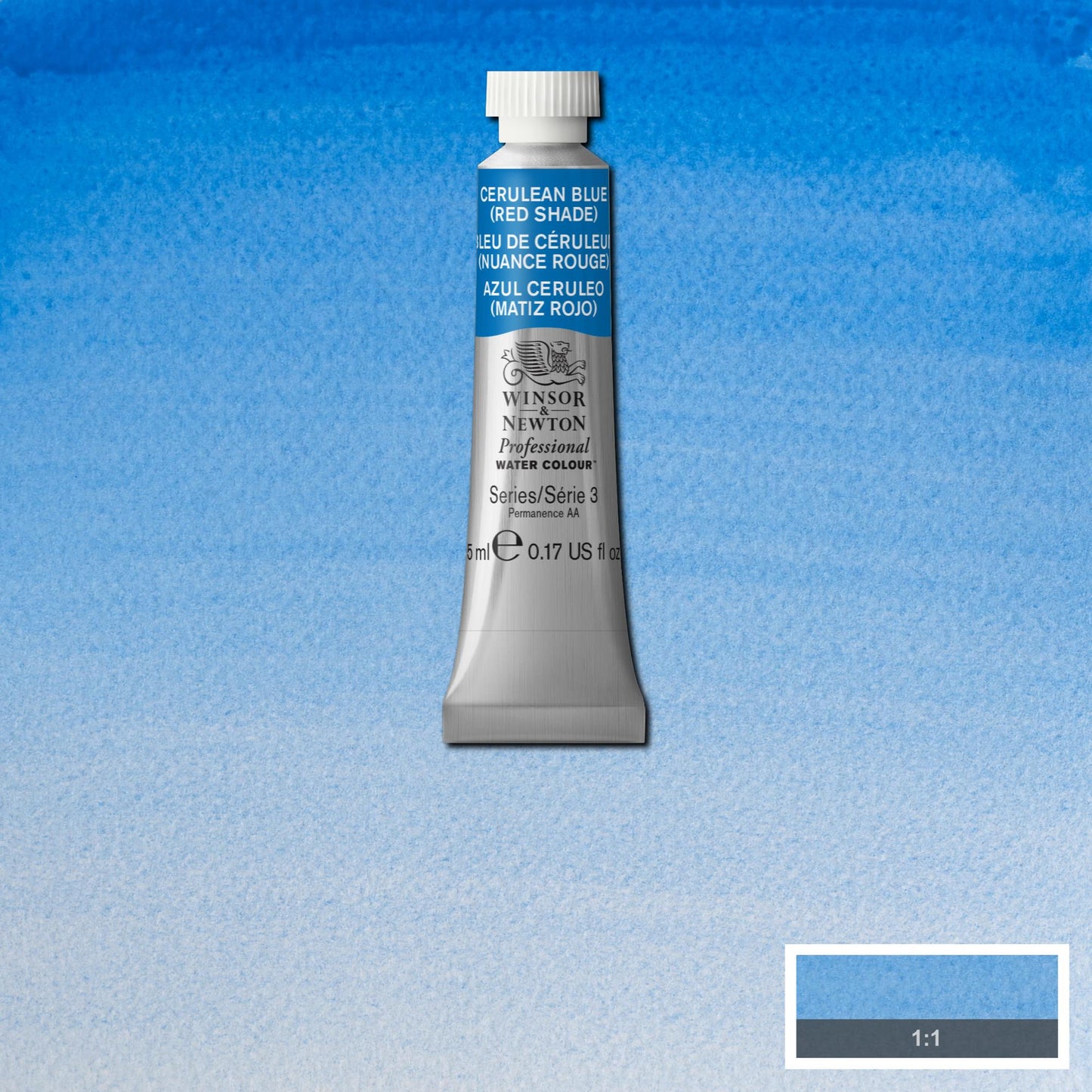 AQUARELA WINSOR NEWTON ARTISTS 5ml 140 CERULEAN BLUE RED S3