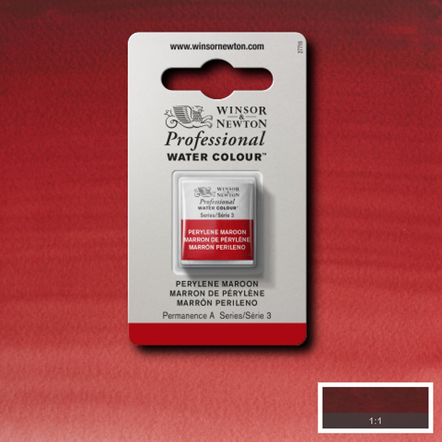 AQUARELA WINSOR NEWTON ARTISTS H PAN 507 PERYLENE MAROON S3