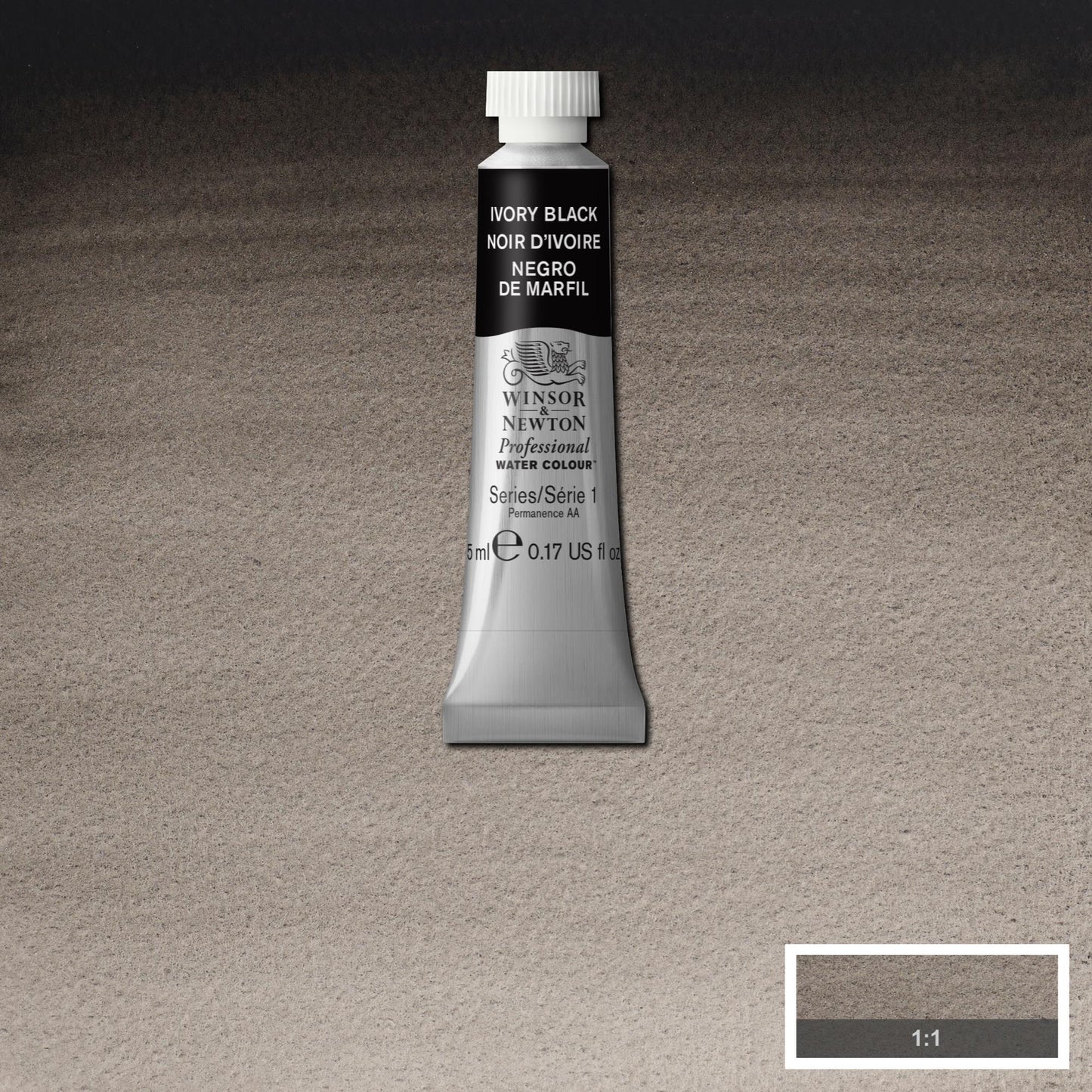 AQUARELA WINSOR NEWTON ARTISTS 5ml 331 IVORY BLACK S1