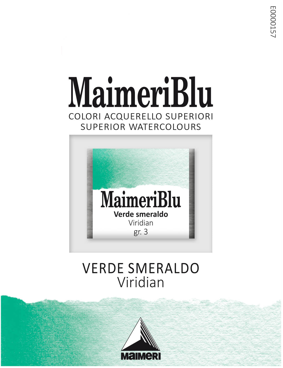 AQUARELA MAIMERIBLU ARTISTS HALF PAN 348 VIRIDIAN