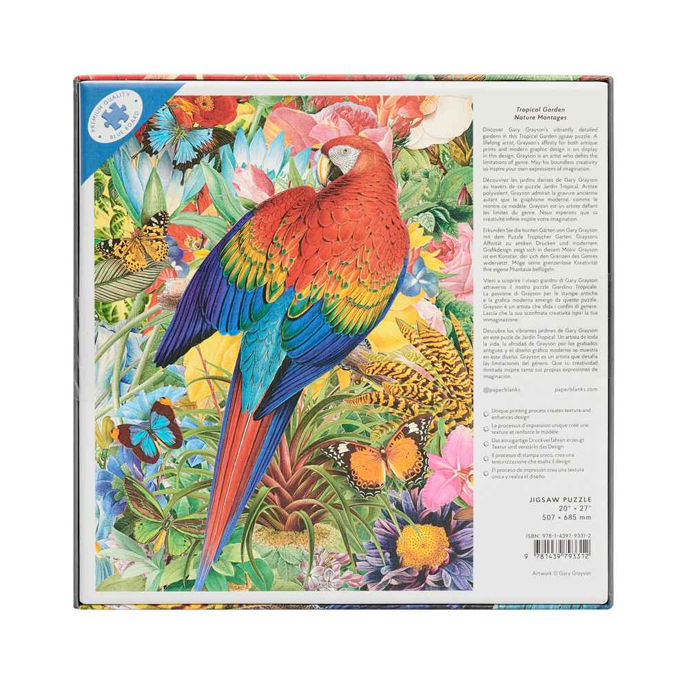 QUEBRA CABECAS PUZZLE PAPERBLANKS 1000 PCS TROPICAL GARDEN PA9331-2