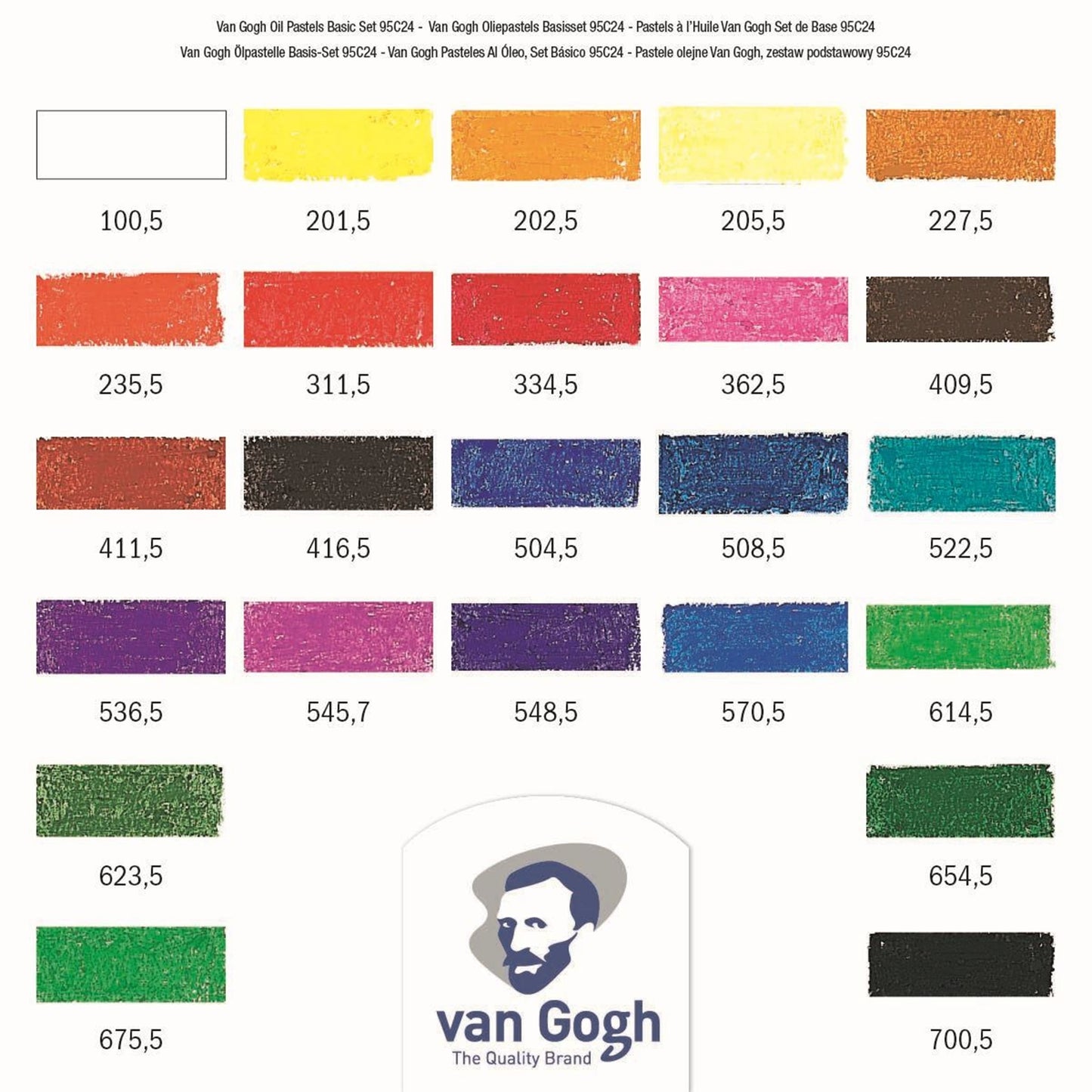 PASTEL OLEOSO TALENS VAN GOGH 24 CORES