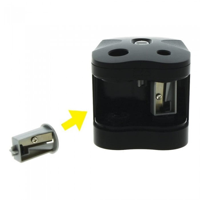 APONTADOR MESA DERWENT PILHA 02 FUROS C/ DEPOSITO REFIL C/ 3