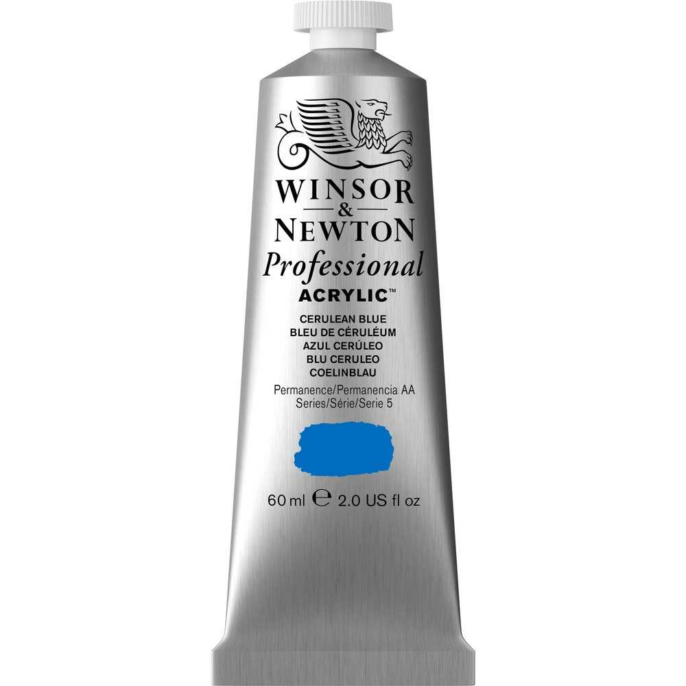 ACRILICA WINSOR NEWTON PROFISSIONAL 60ML 137 CERULEAN BLUE S5