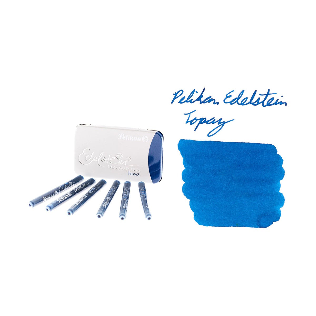 CARTUCHO TINTA PELIKAN EDELSTEIN CANETA DE PENA C/ 05 TOPAZ