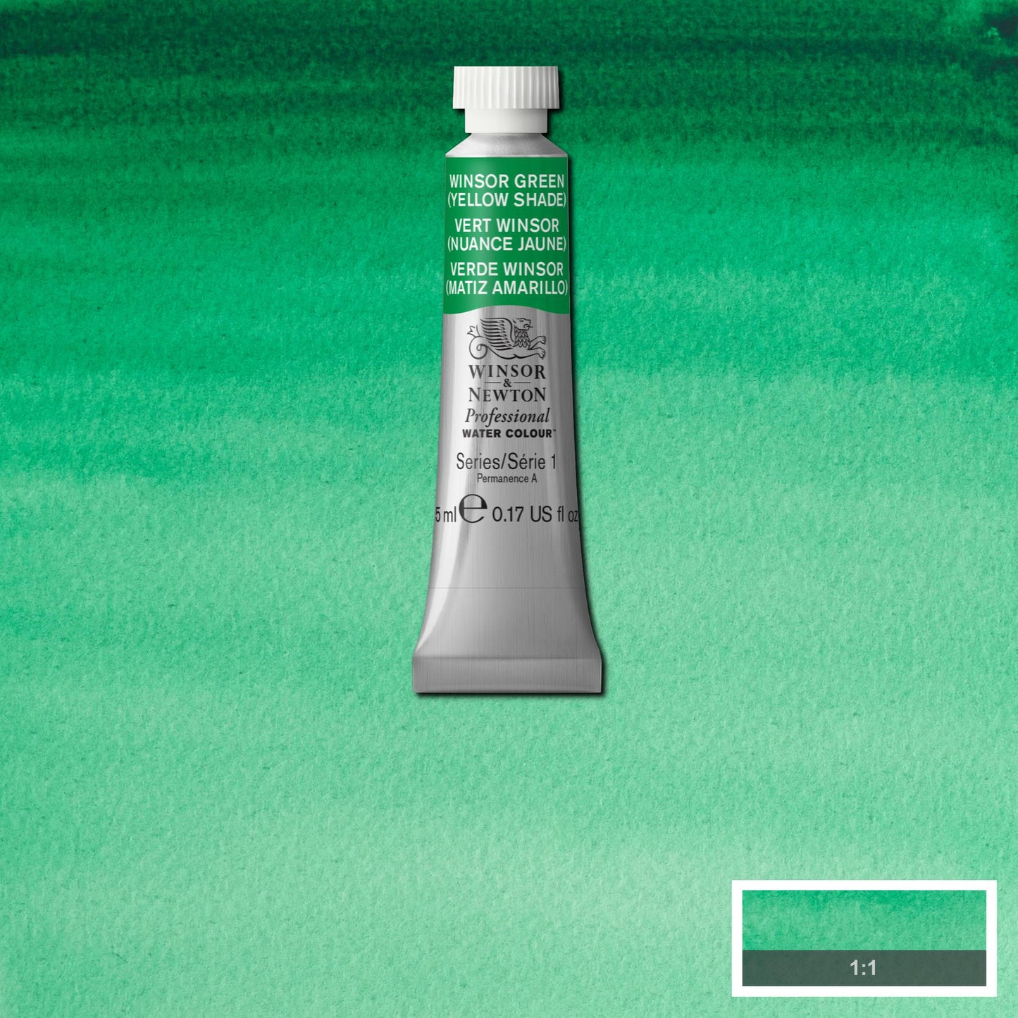 AQUARELA WINSOR NEWTON ARTISTS 5ml 721 WINSOR GREEN YELLOW SHADE S1