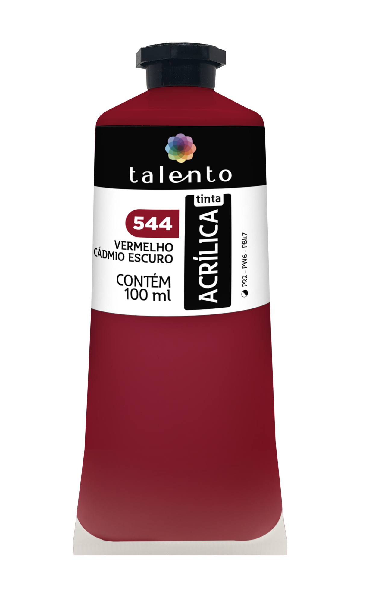 ACRILICA TALENTO 100ML 544 VERMELHO CADMIUM ESCURO