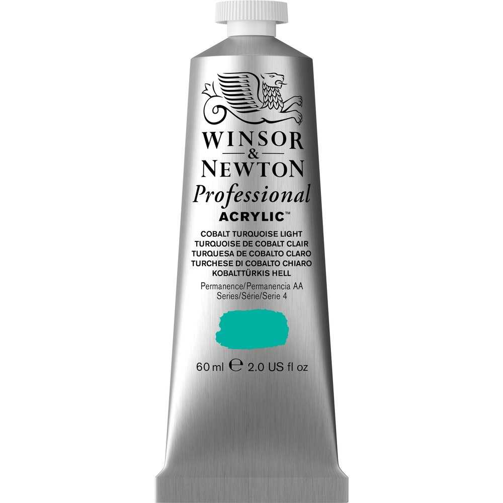 ACRILICA WINSOR NEWTON PROFISSIONAL 60ML 454 COBALT TURQUOISE LIGHT ROW S4