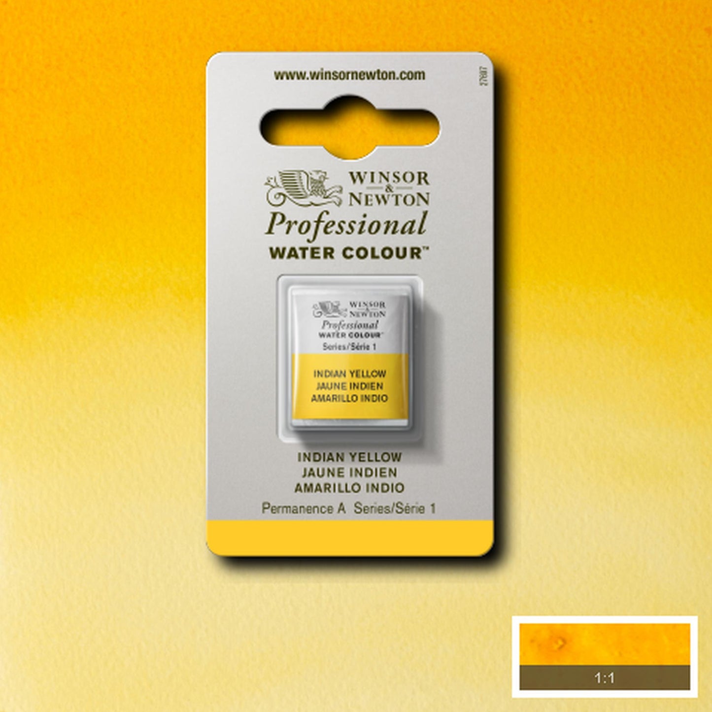 AQUARELA WINSOR NEWTON ARTISTS H PAN 319 INDIAN YELLOW S1