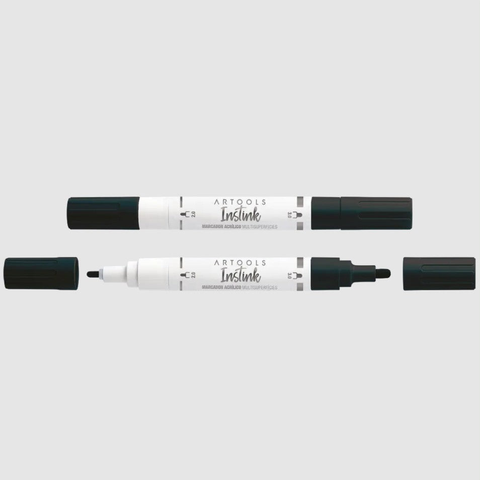 MARCADOR ARTOOLS INSTINK ACRILICO PRETO PONTA DUPLA S