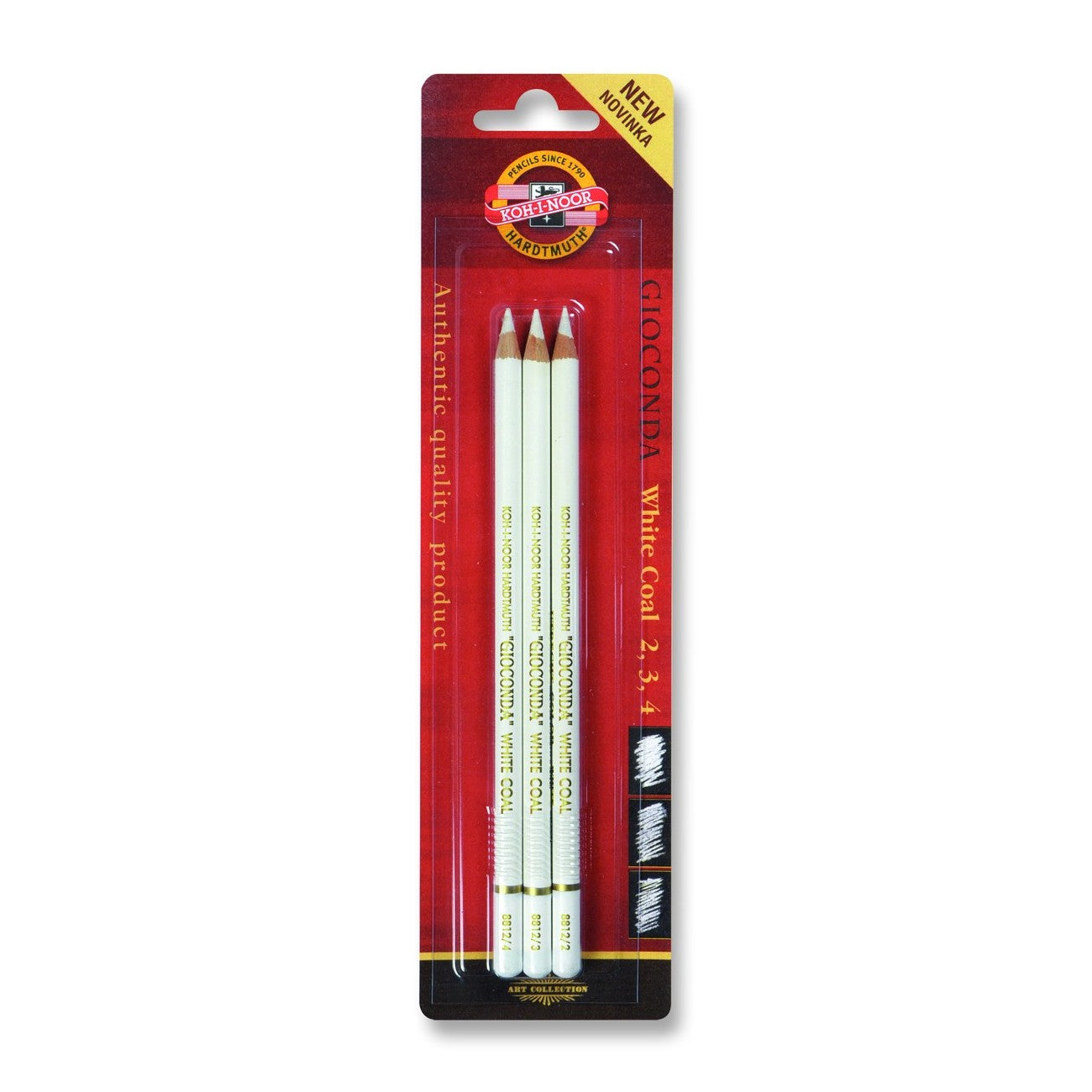 LAPIS CARVAO KOH-I-NOOR BRANCOS (SOFT - MEDIUM - HARD)