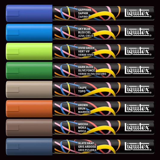 MARCADOR LIQUITEX 2MM LANDSCAPE C/ 08 CORES 3699488