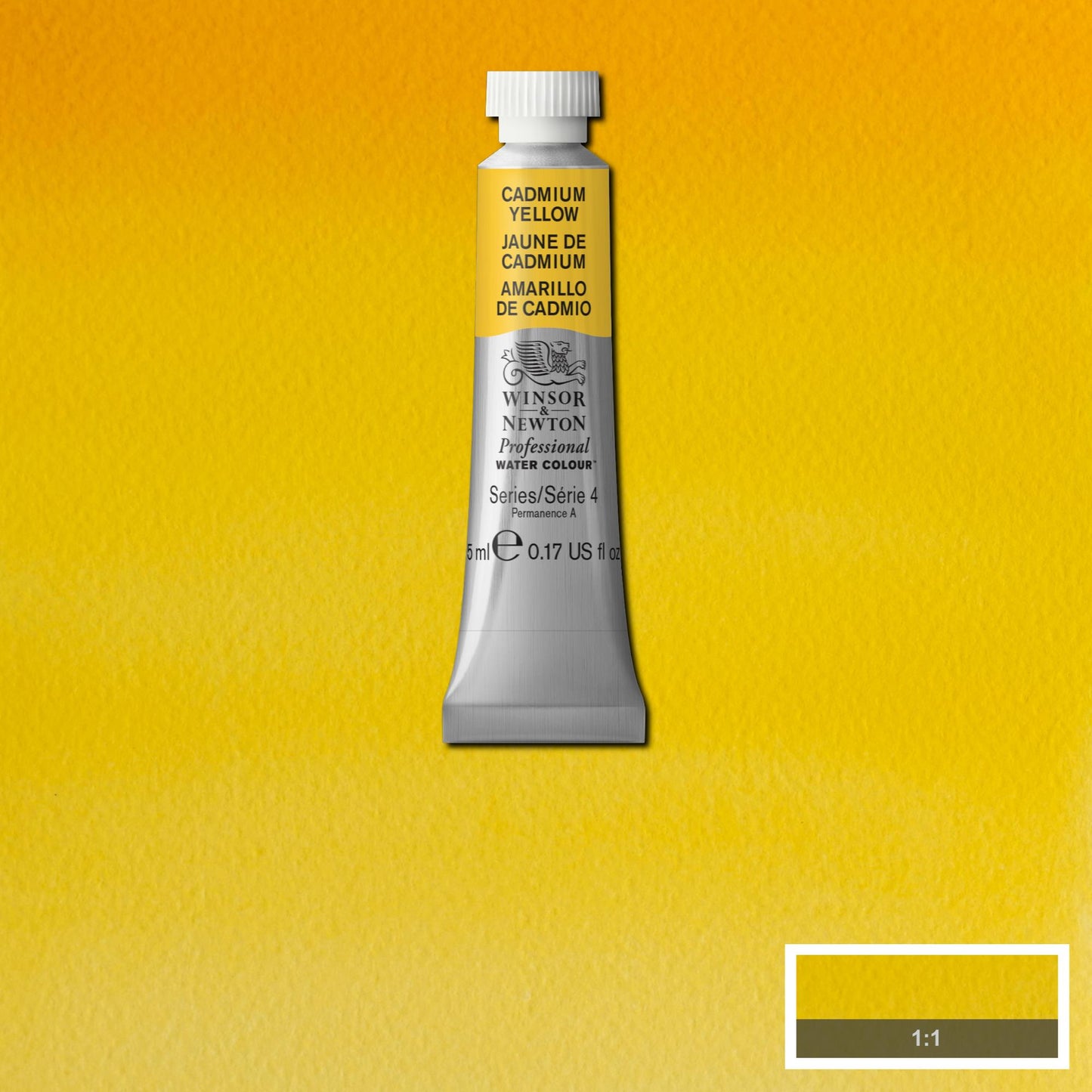 AQUARELA WINSOR NEWTON ARTISTS 5ml 108 CADMIUM YELLOW S4