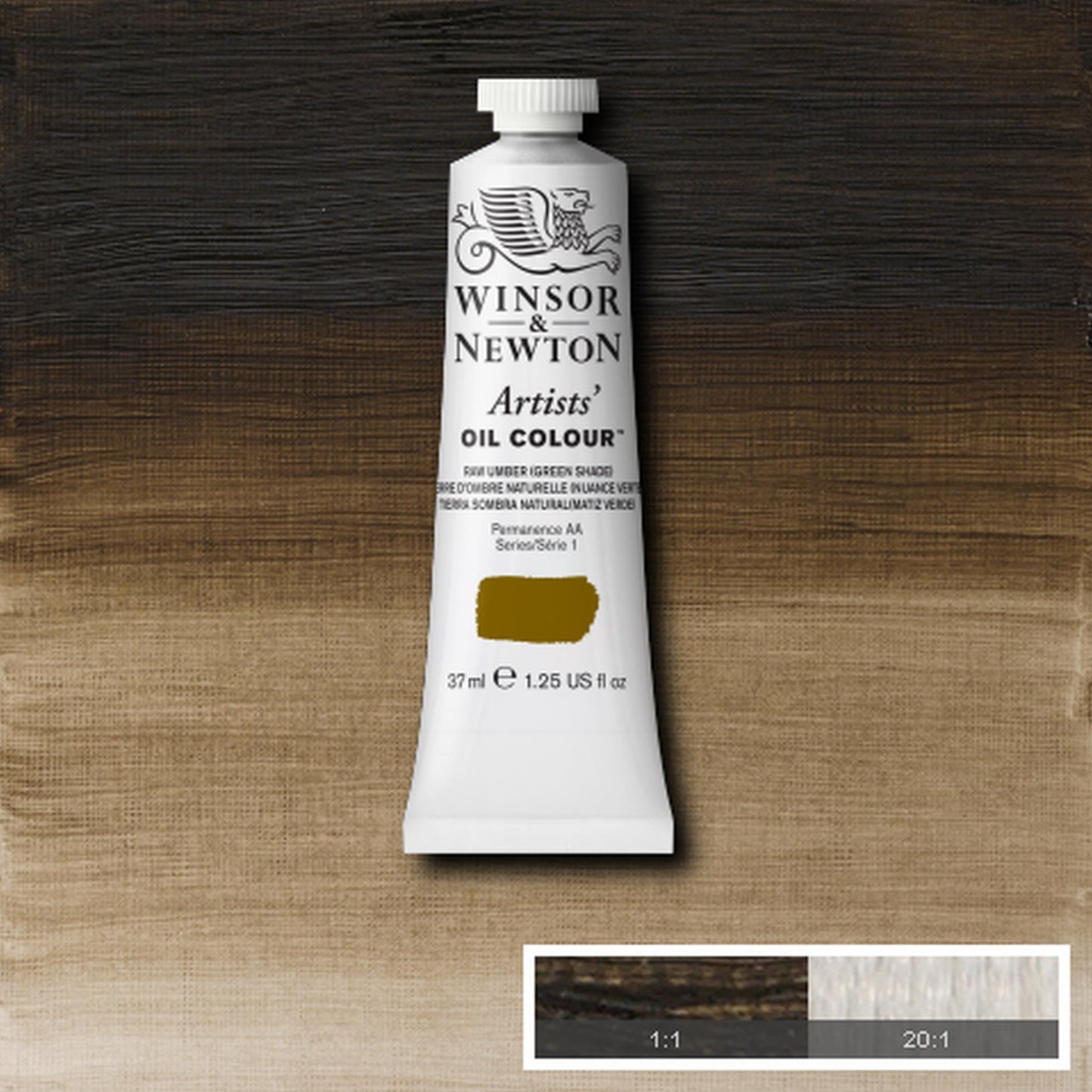 OLEO WINSOR NEWTON ARTISTS 037ML 558 RAW UMBER GREEN SHAD S1
