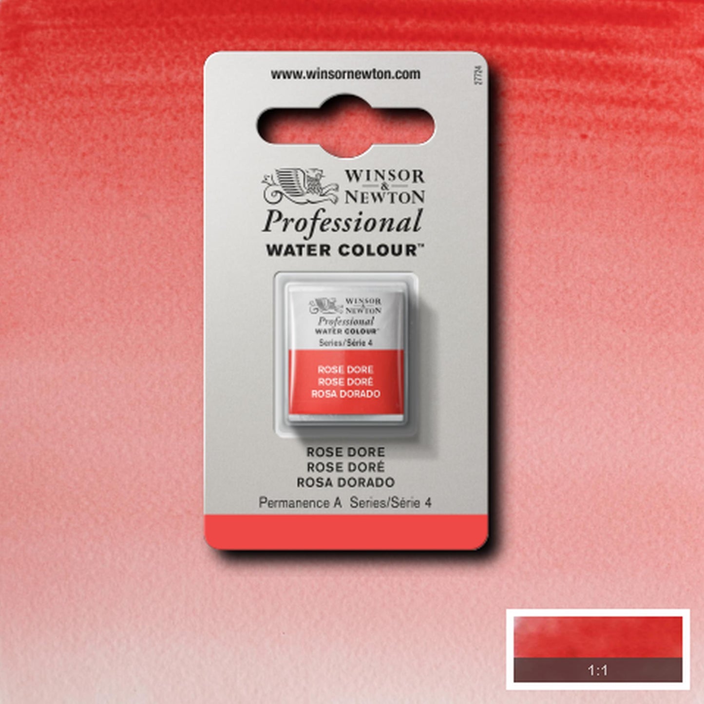 AQUARELA WINSOR NEWTON ARTISTS H PAN 576 ROSE DORE S4