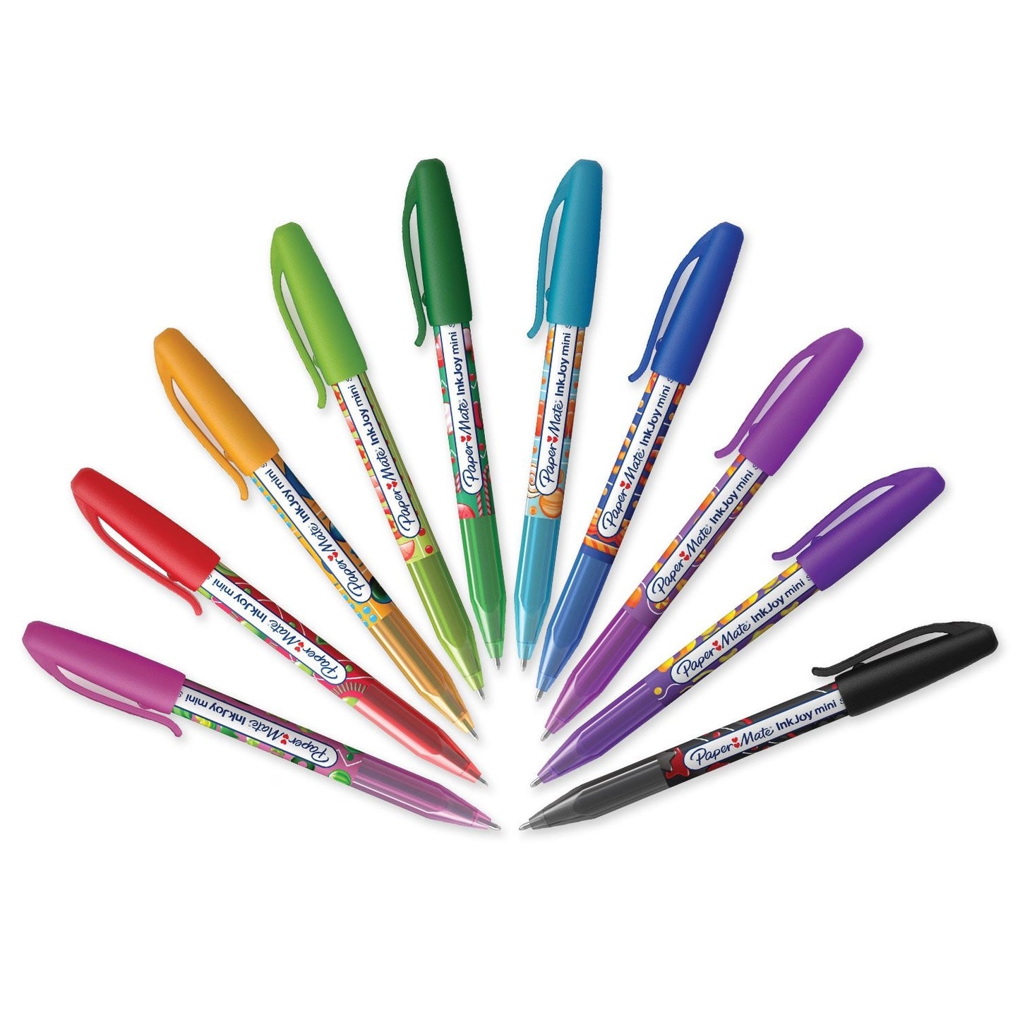 CANETA ESFEROGRAFICA PAPERMATE CANDY POP MINI POUCH 10 CORES