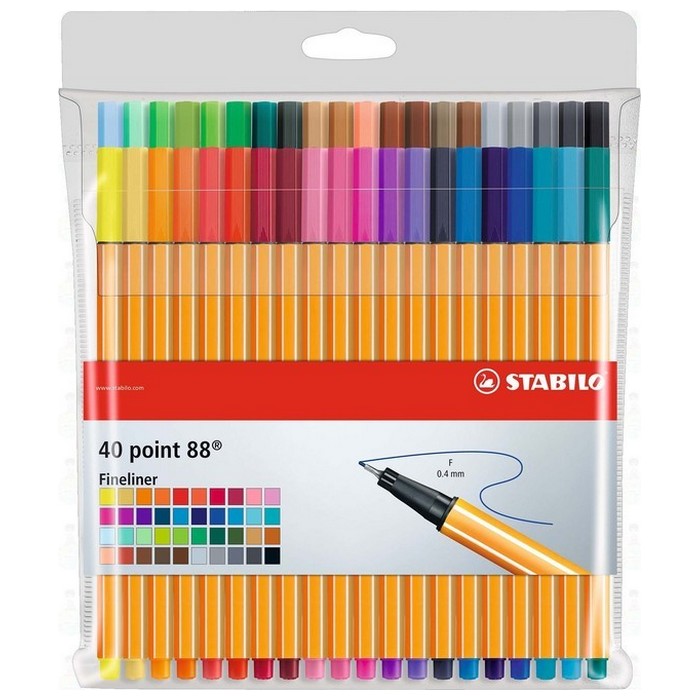 CANETA STABILO POINT 88 40 CORES