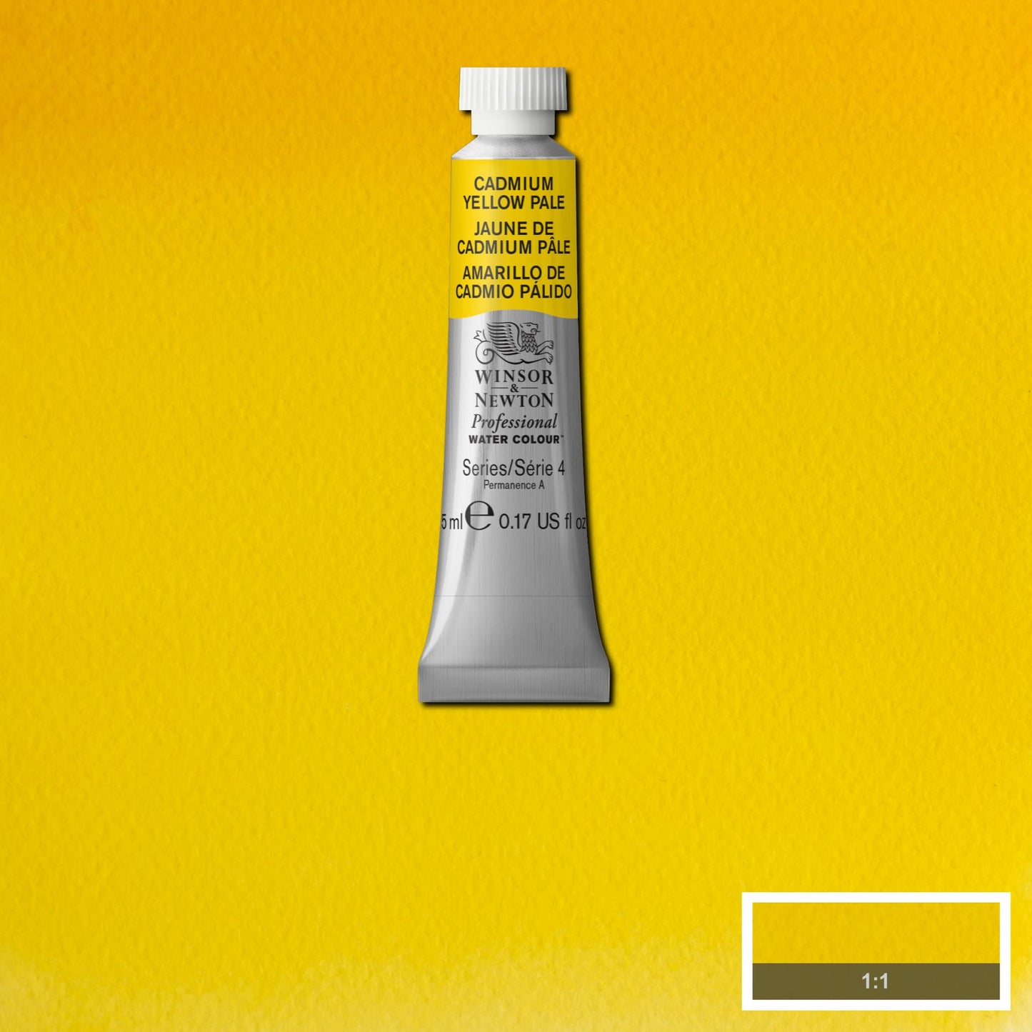 AQUARELA WINSOR NEWTON ARTISTS 5ml 118 CADMIUM YELLOW PALE S4