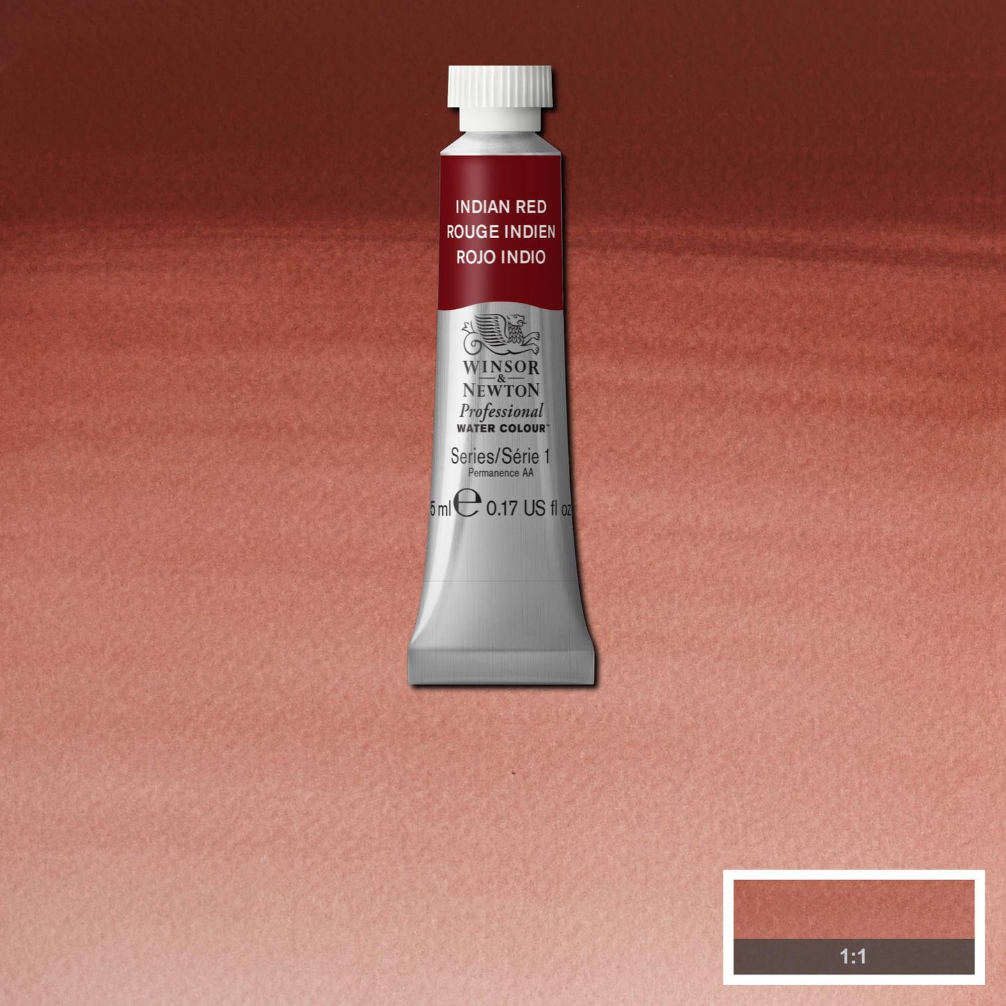 AQUARELA WINSOR NEWTON ARTISTS 5ml 317 INDIAN RED S1