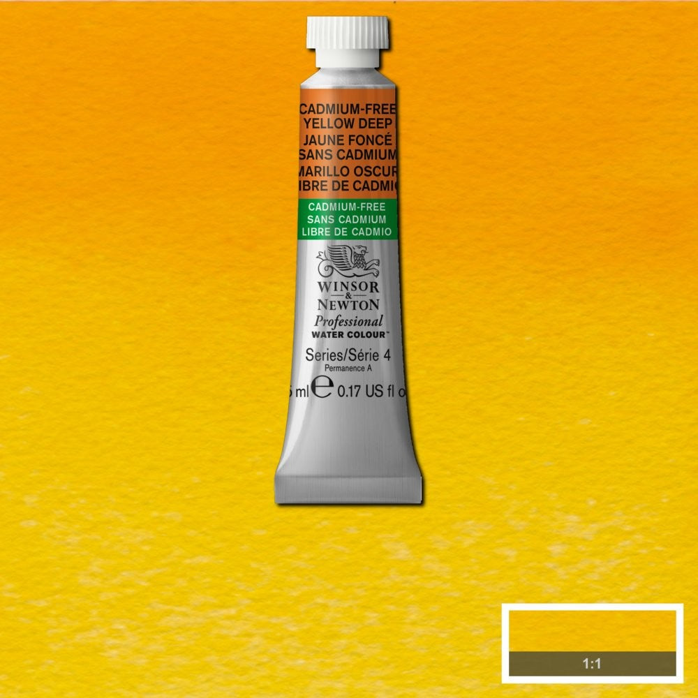 AQUARELA WINSOR NEWTON ARTISTS 5ml 891 CAD-FREE YELLOW DEEP S4