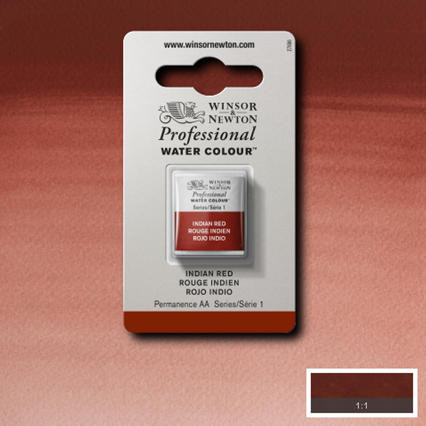 AQUARELA WINSOR NEWTON ARTISTS H PAN 317 INDIAN RED S1