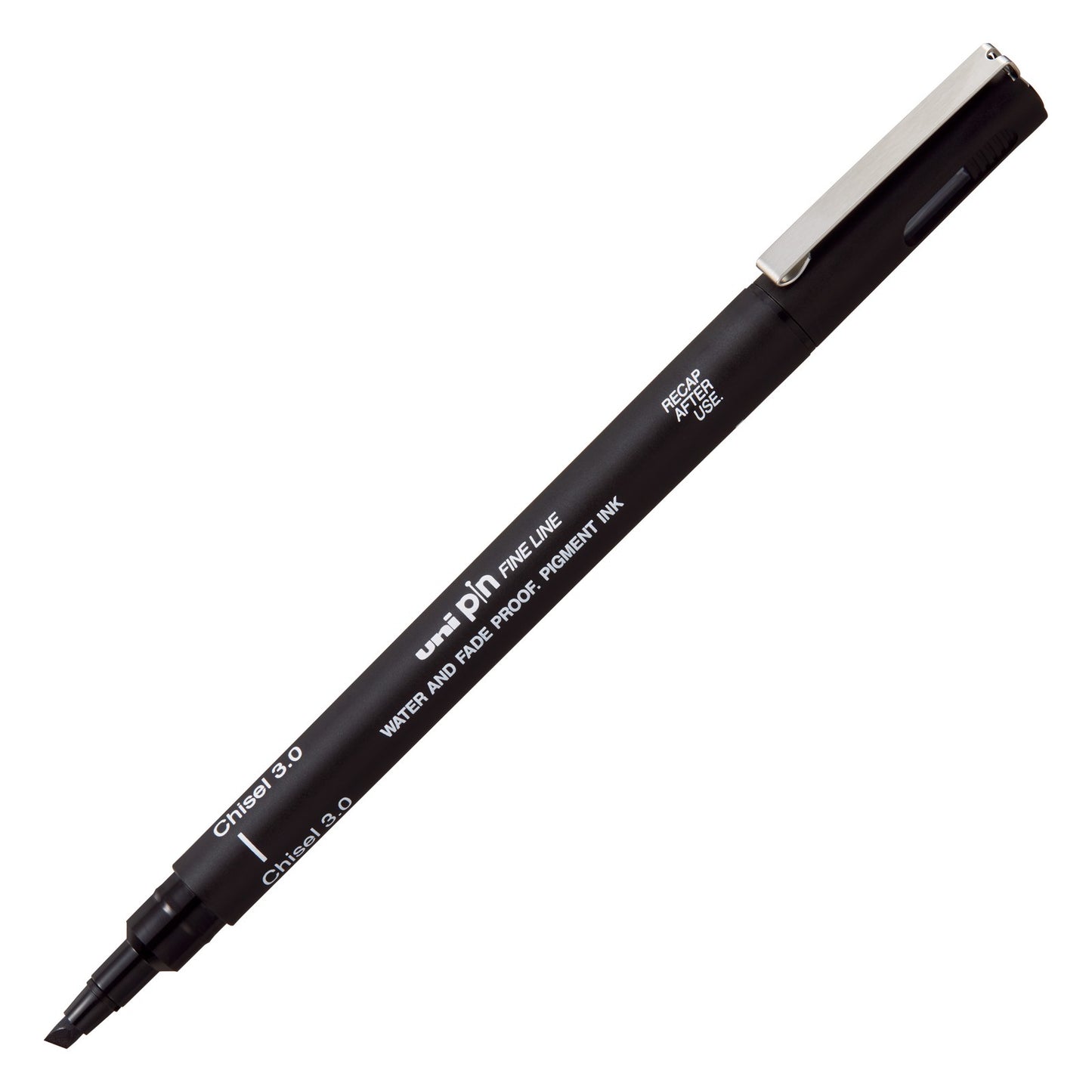 CANETA MITSUBISHI UNIPIN CHISEL (CHANFRADA) PRETA 3,0 PINCS3-200