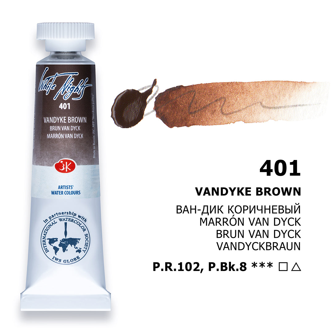 AQUARELA WHITE NIGHTS 401 VAN DICK BROWN 10ML S1