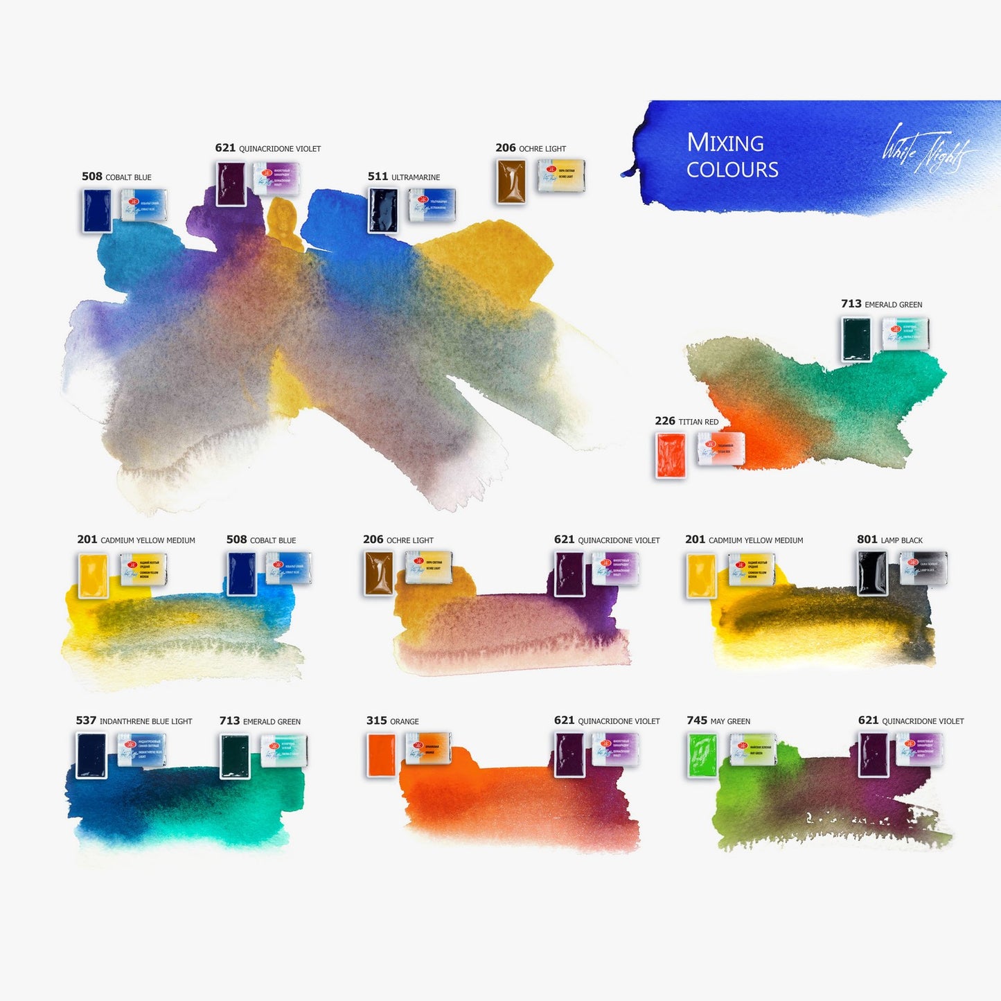 ESTOJO AQUARELA WHITE NIGHTS 21 PANS METAL BOX 191201441