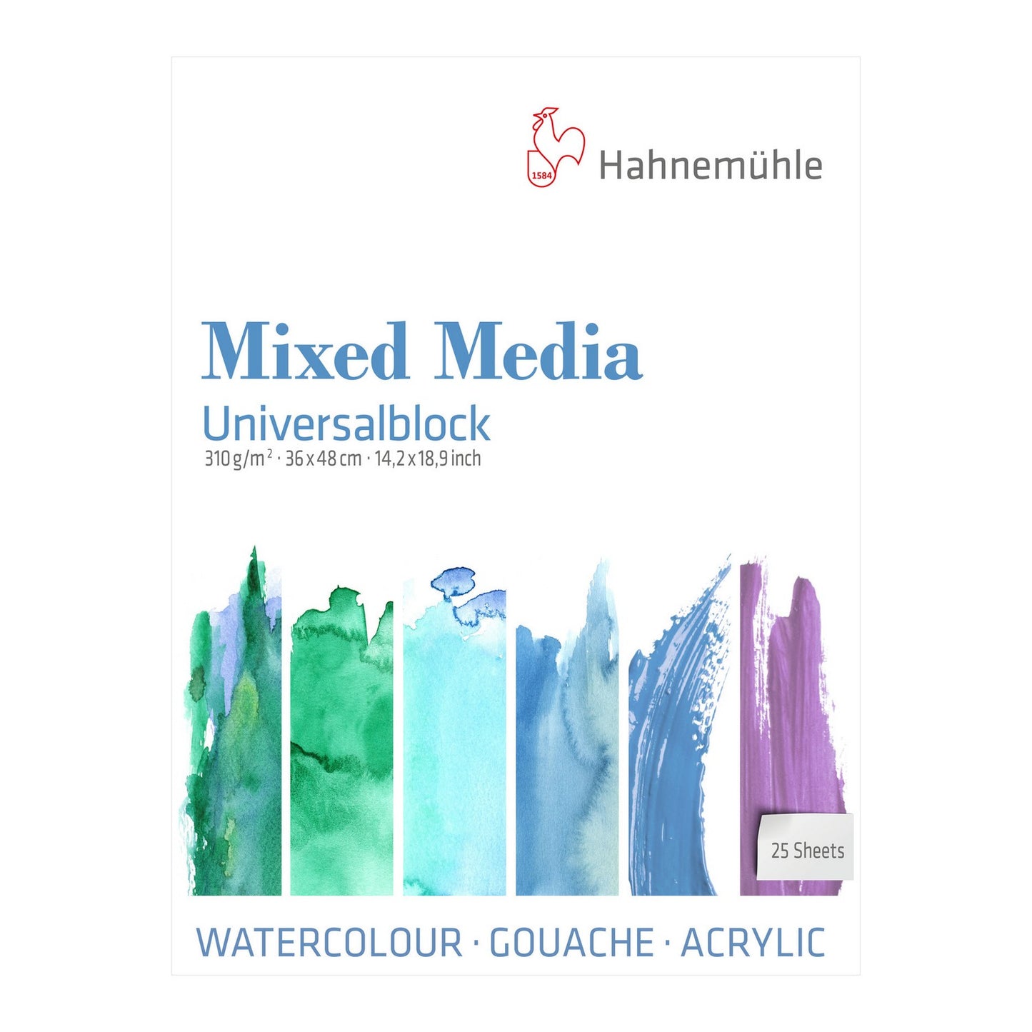 BLOCO HAHNEMUHLE MIX MEDIA 310G/M2 36X48CM 25 FLS