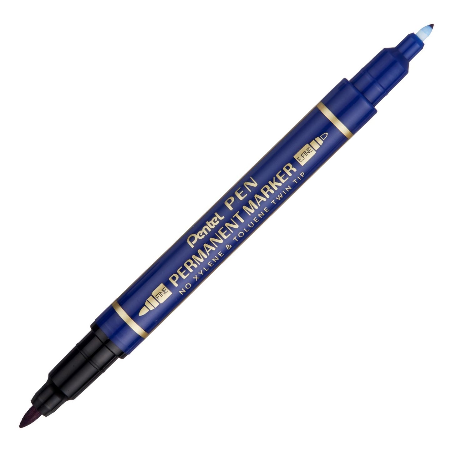 MARCADOR PENTEL PERMANENTE N75 AZUL PONTA DUPLA