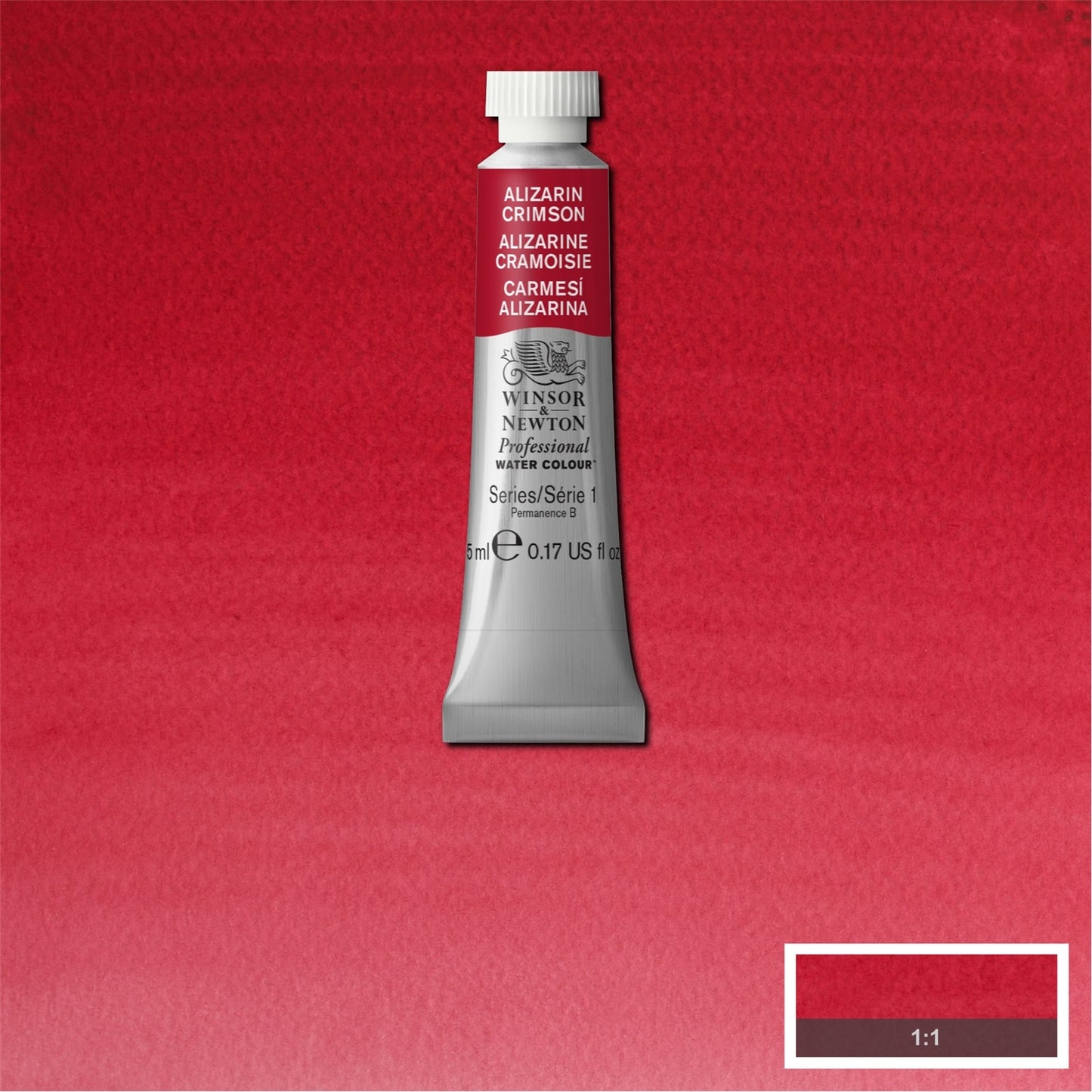 AQUARELA WINSOR NEWTON ARTISTS 5ml 004 ALIZARIN CRIMSON S1