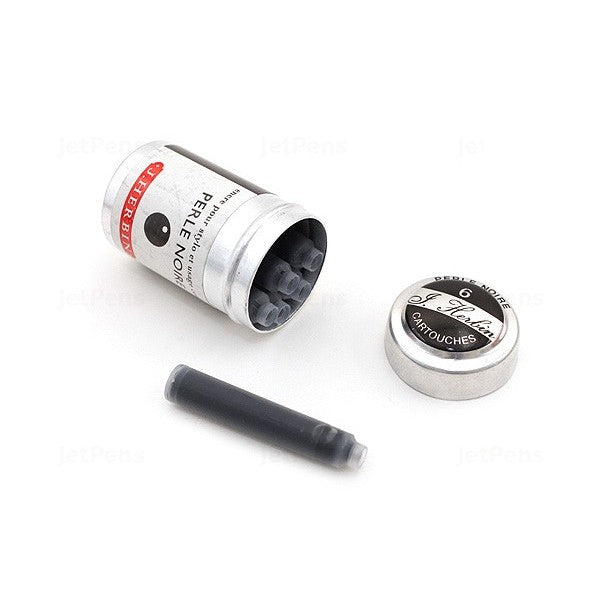 TINTA CALIGRAFIA HERBIN CARTUCHO C/ 06 PERLE NOIRE 20109T