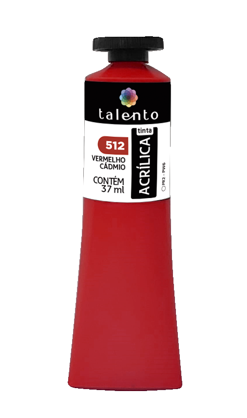 ACRILICA TALENTO 037ML 512 VERMELHO CADMIO