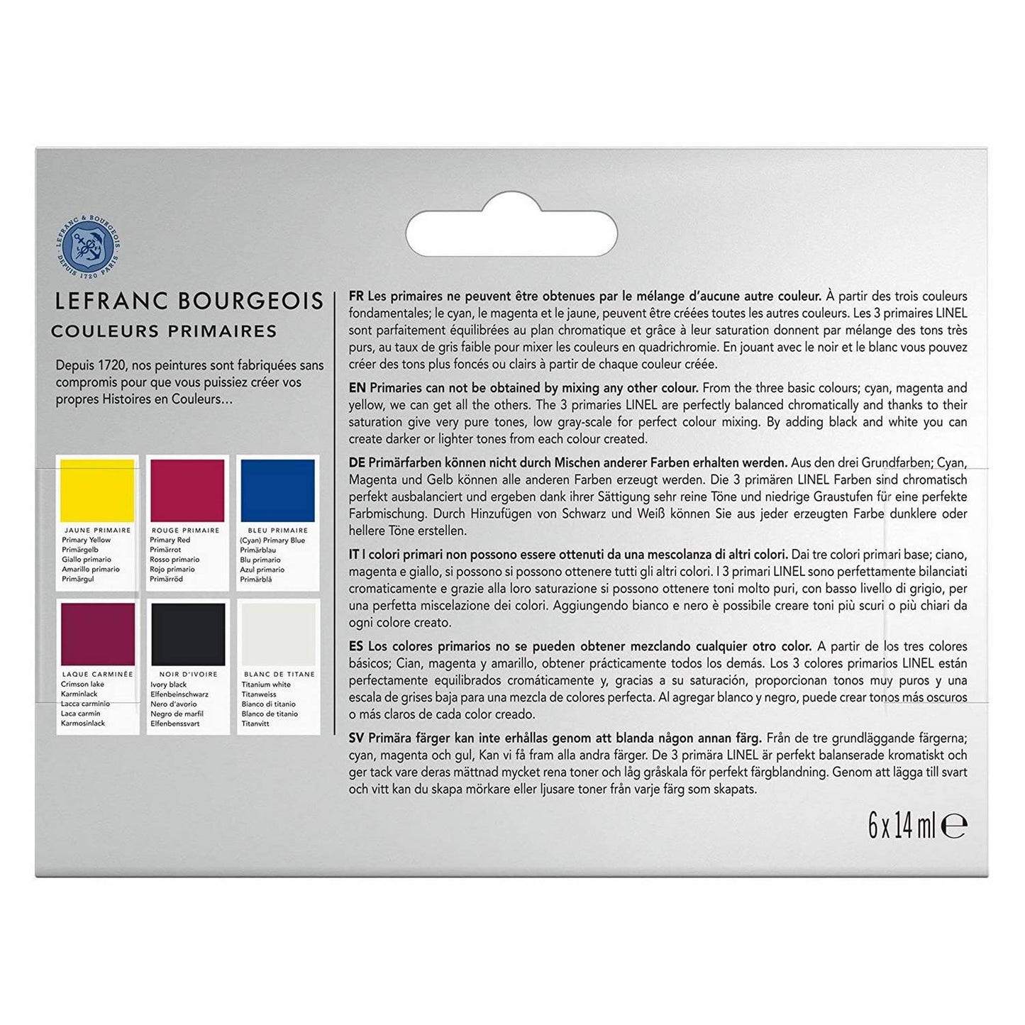 ESTOJO GOUACHE LEFRANC BOURGEOIS LINEL 06 CORES 14ML 301239