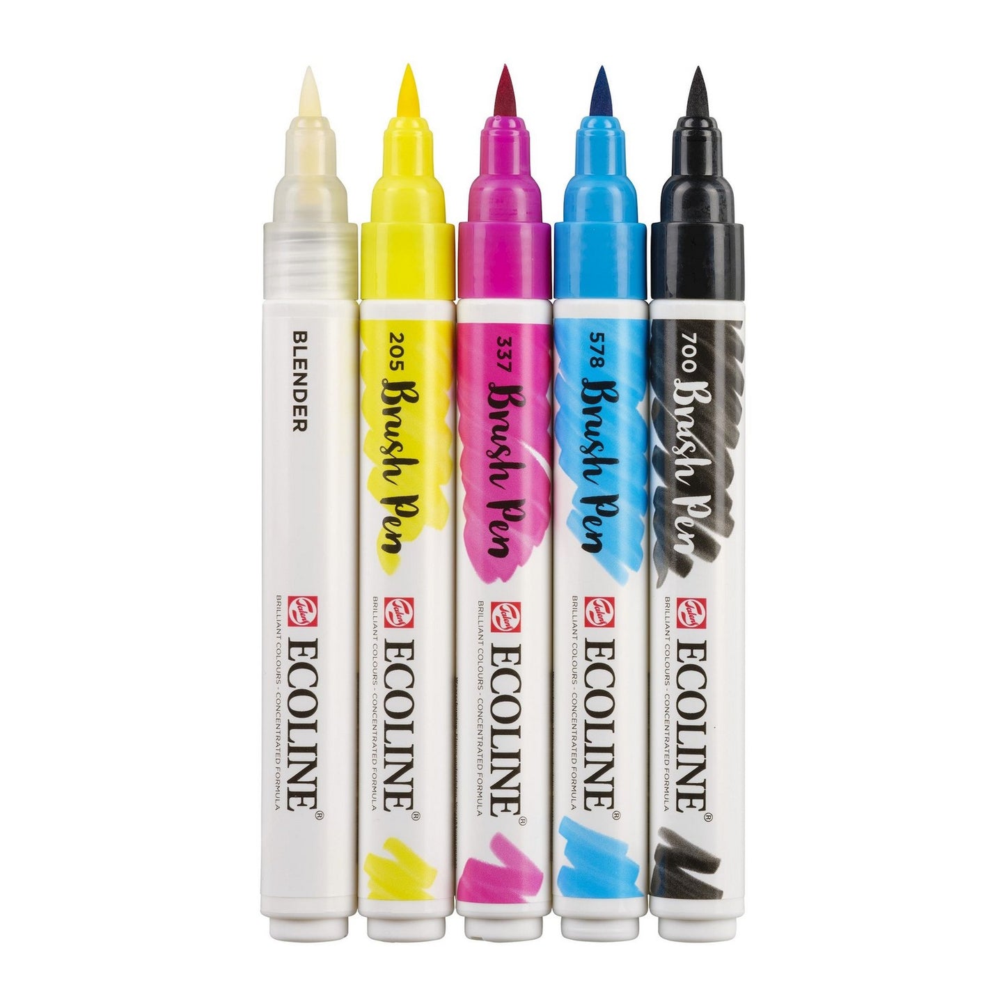 ESTOJO ECOLINE BRUSH PEN C/ 05 PRIMARY COLORS TALENS