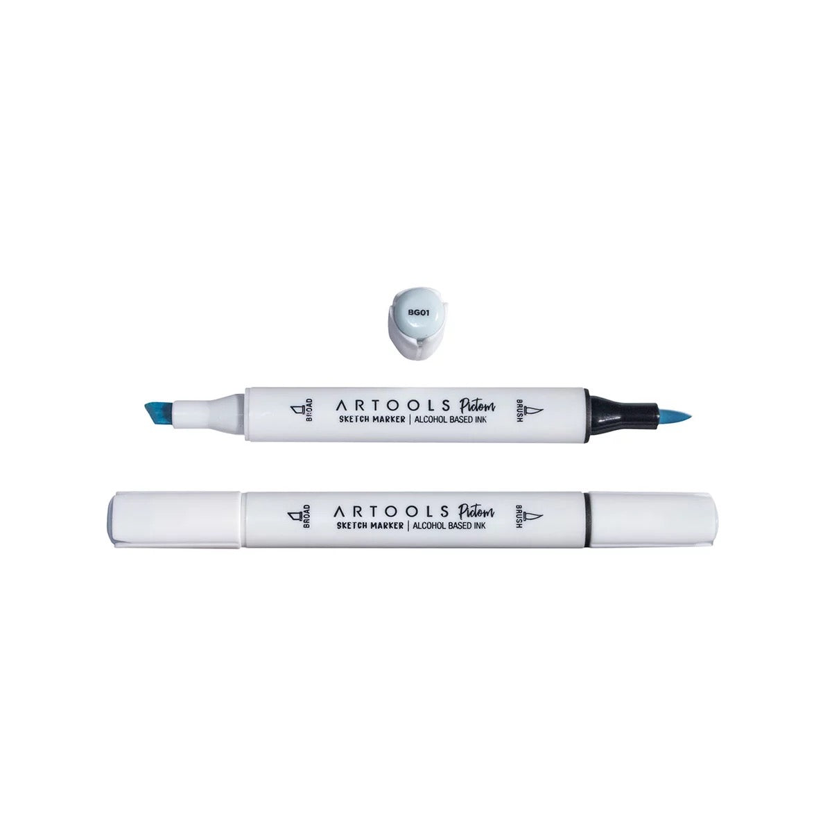 MARCADOR ARTOOLS PICTOM PONTA DUPLA BLUE GRAY 1 (BG01)