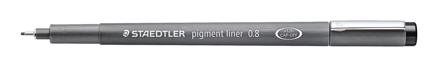 CANETA STAEDTLER PIGMENT LINER 0.8MM PRETO