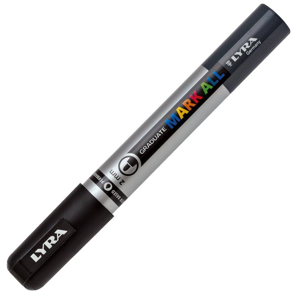MARCADOR LYRA GRADUATE MARK ALL PRETO PONTA 2MM