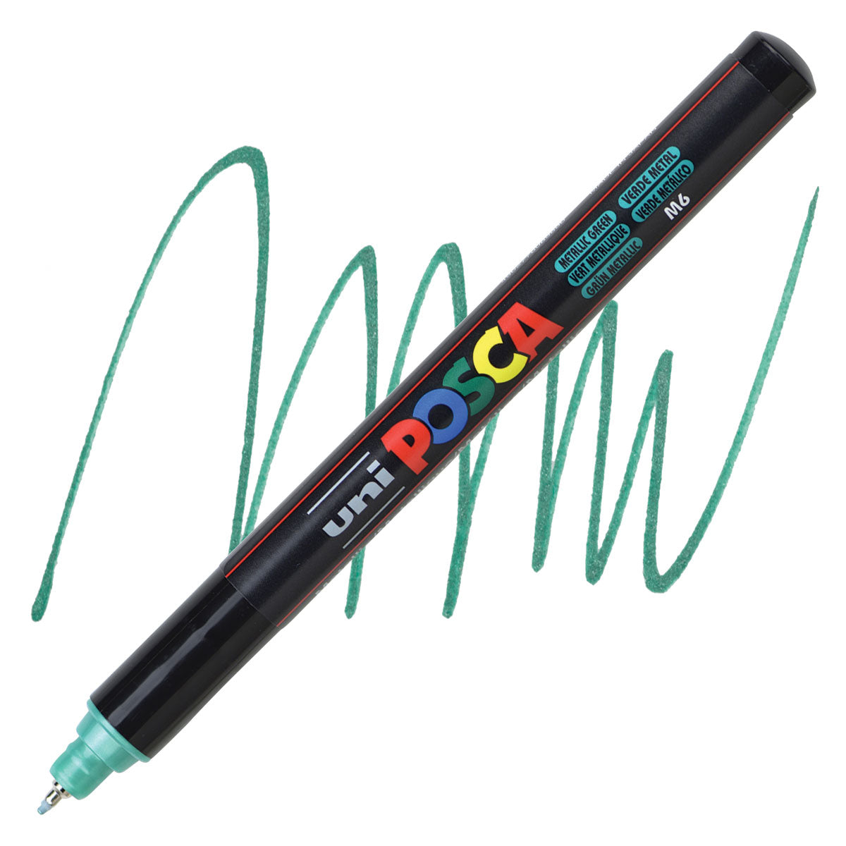 CANETA POSCA PC-1MR M6 VERDE METALICO
