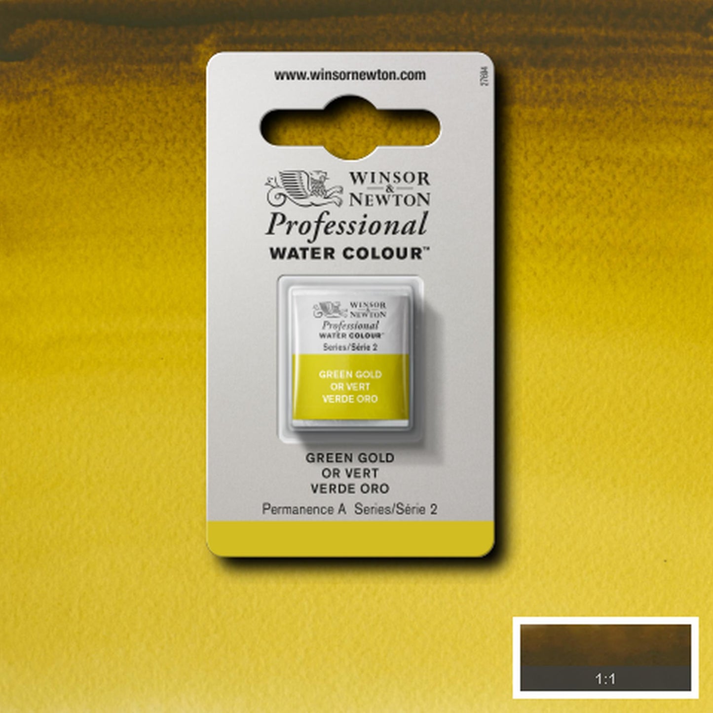 AQUARELA WINSOR NEWTON ARTISTS H PAN 294 GREEN GOLD S2