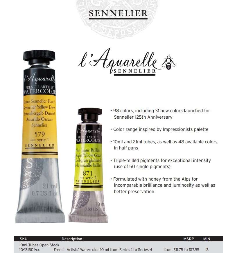 AQUARELA SENNELIER L'AQUARELLE 695 ALIZARIM CRIMSON LAKE 10ML S3
