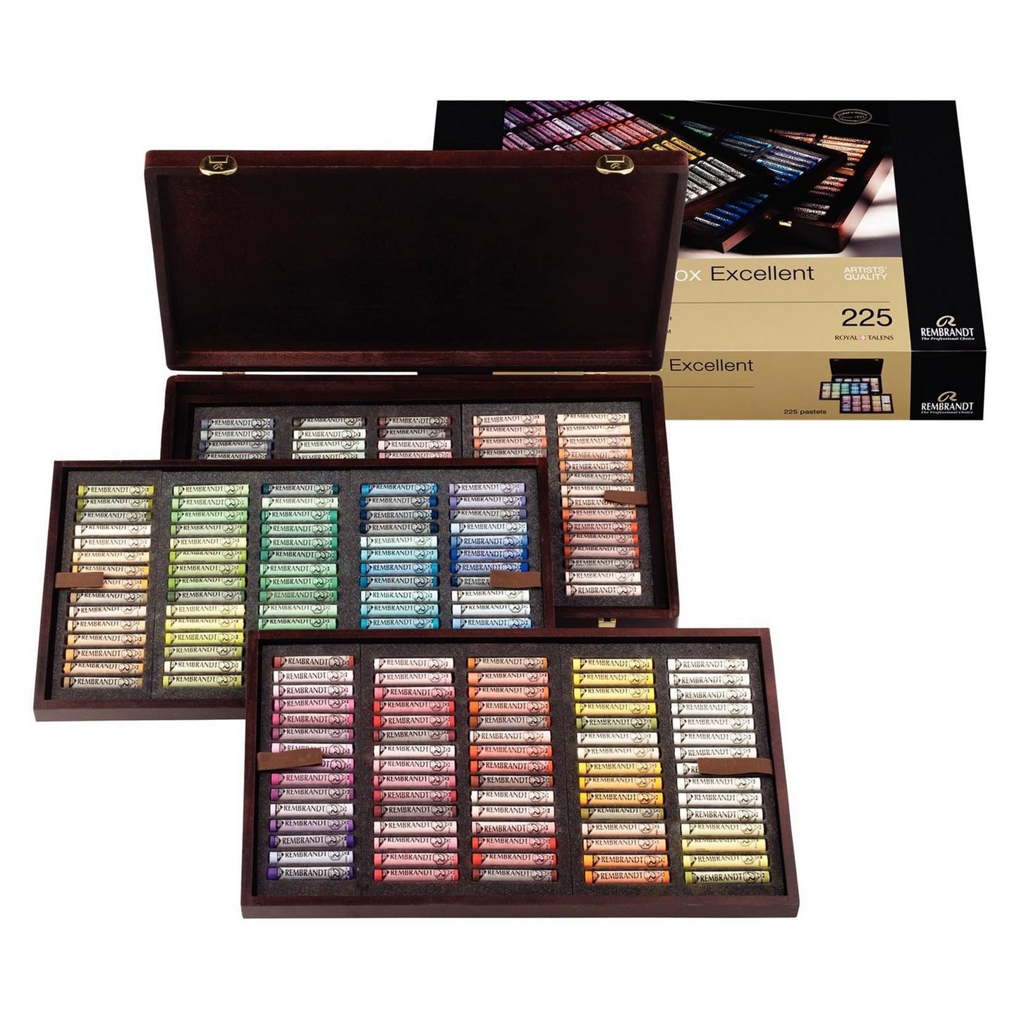 PASTEL SECO SOFT TALENS REMBRANDT 225 CORES MADEIRA EXCELLENT