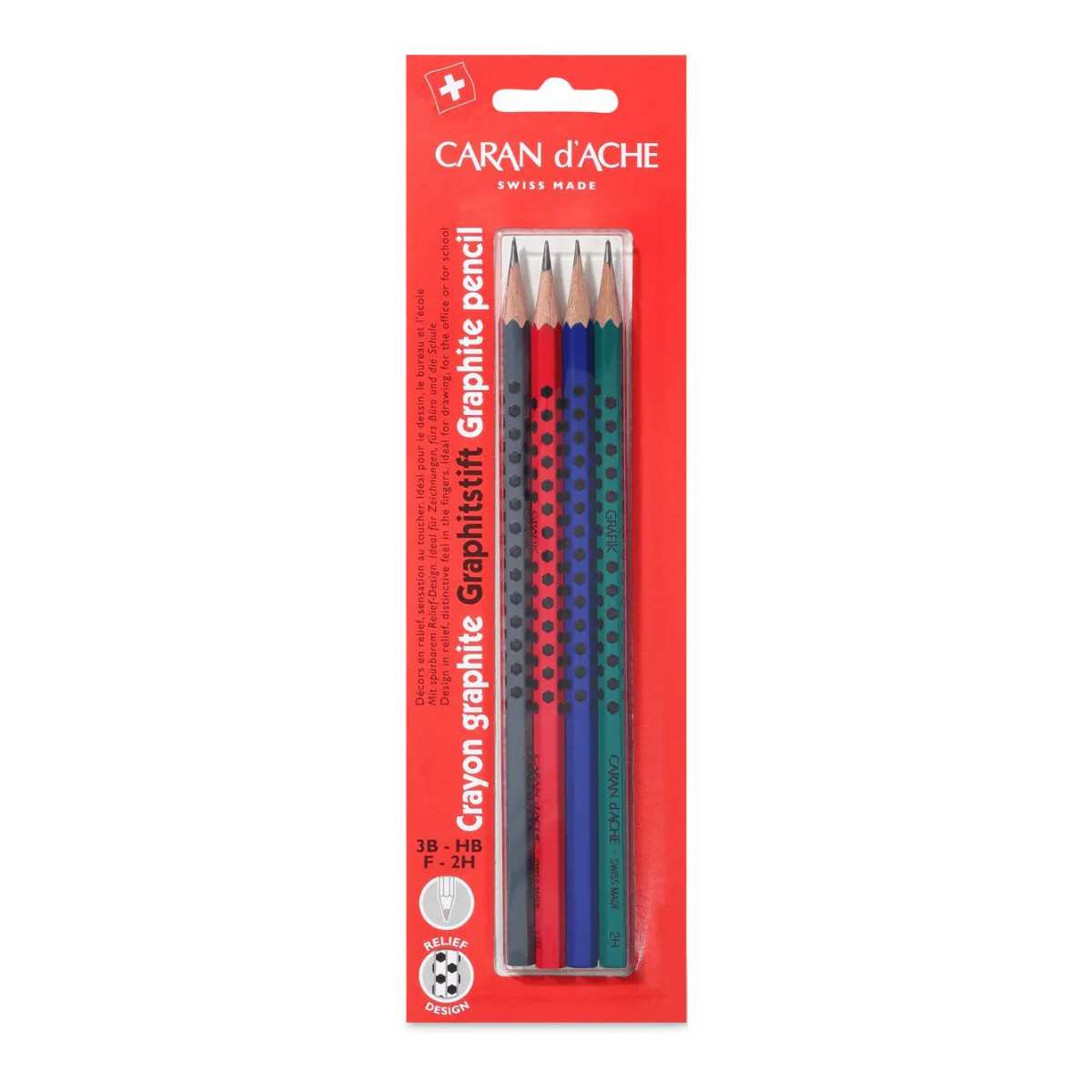 LAPIS GRAFITE CARAN D´ACHE GRAFIK HB/3B/F/2H BLISTER C/ 4 UN