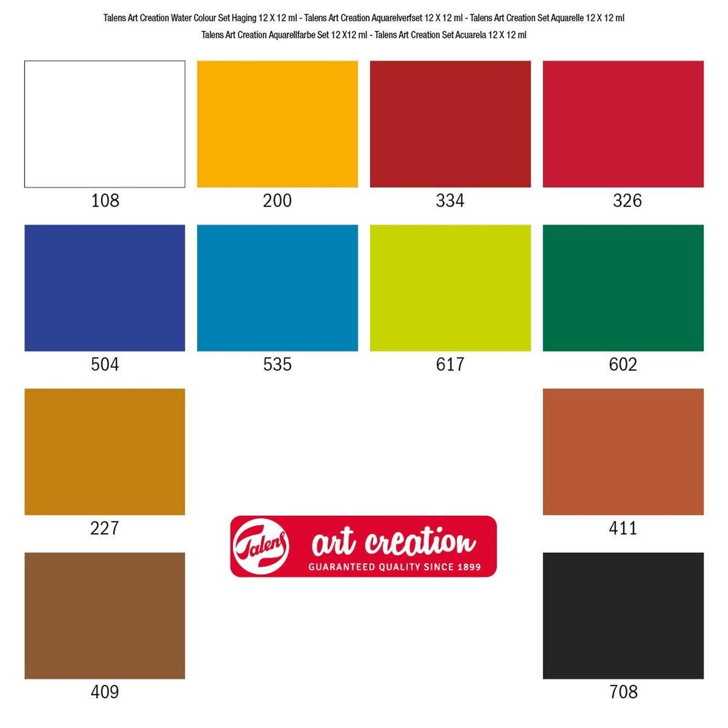 ESTOJO AQUARELA TALENS ART CREATION 12 CORES
