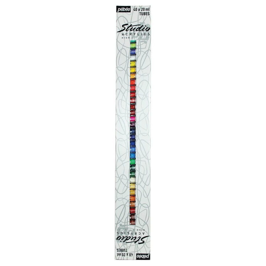 ESTOJO ACRILICA PEBEO HV STUDIO 40 TUBOS 20ML