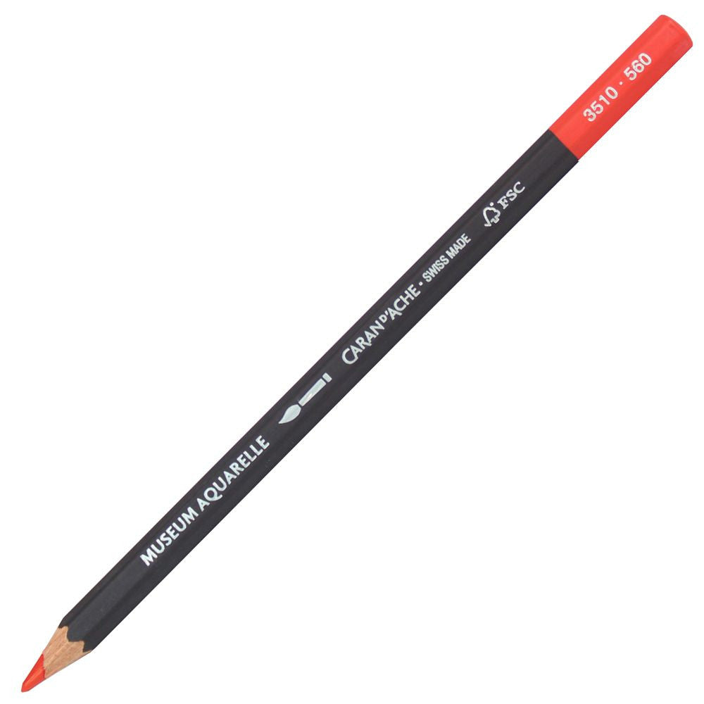 LAPIS AQUARELAVEL CARAN D´ACHE MUSEUM 560 VERMELHO CADMIO CLARO 3510560