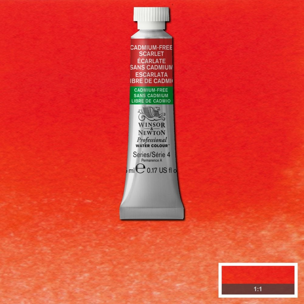 AQUARELA WINSOR NEWTON ARTISTS 5ml 903 CAD-FREE SCARLET S4