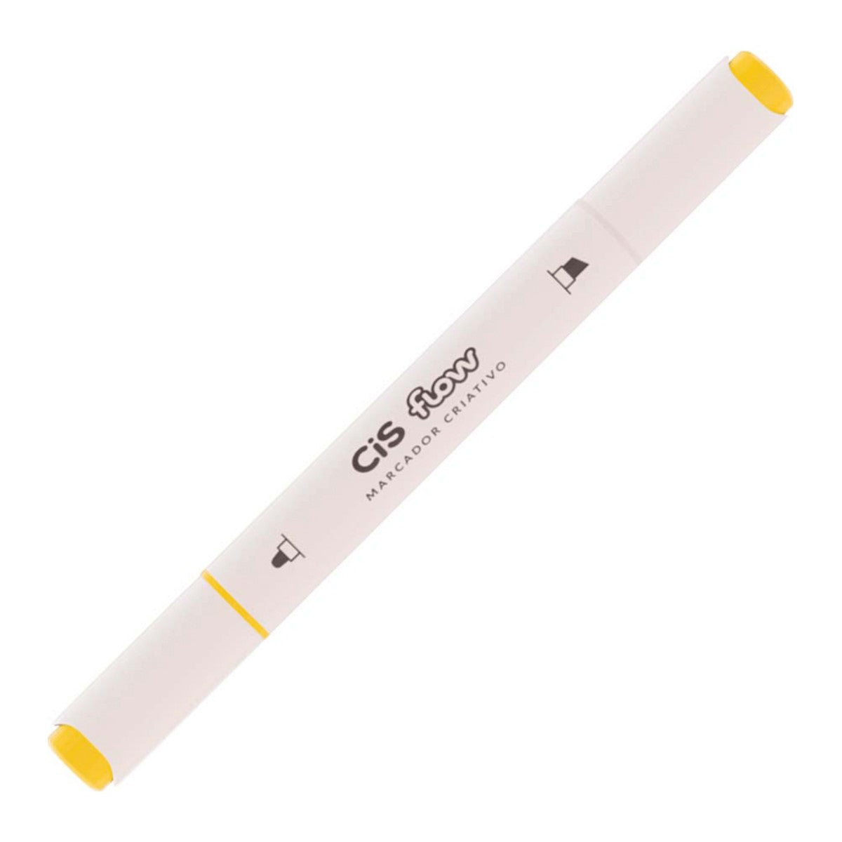 MARCADOR CRIATIVO CIS FLOW DUPLA 20 AMARELO