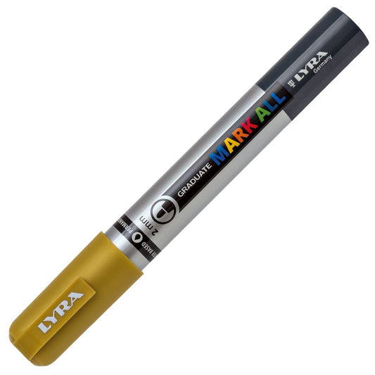 MARCADOR LYRA GRADUATE MARK ALL DOURADA PONTA 2MM